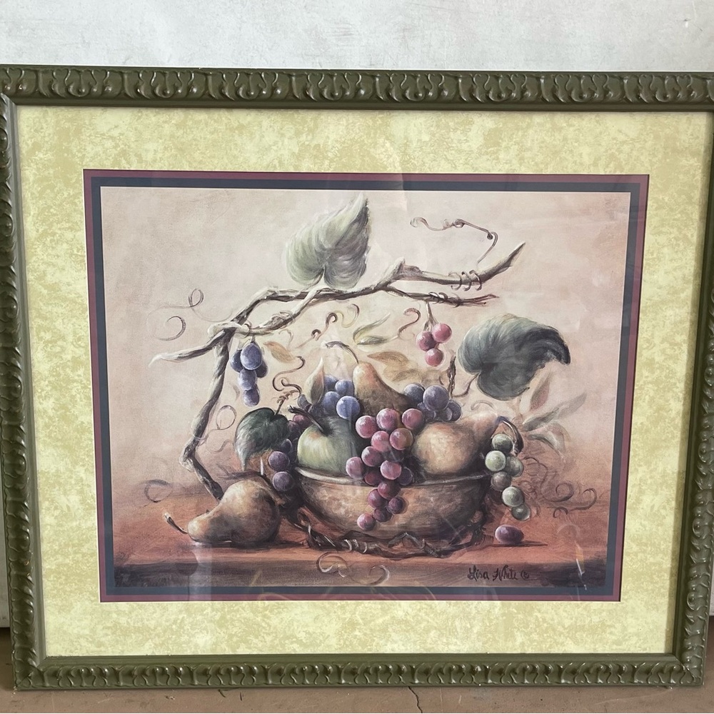 Vineyard Blessings Framed Fruit Still Life Art Print